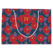 Splashy Fall Floral Geschenktasche Große Geschenktüte (Rückseite)