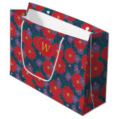 Splashy Fall Floral Geschenktasche Große Geschenktüte (Vorderseite Schrägansicht)