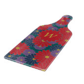 Splashy Fall Floral Glass Cutting Board Schneidebrett (Ecke)