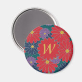 Splashy Fall Floral Magnet (Vorderseite/Rückseite)