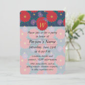Splashy Fall Floral Party Einladung (Stehend Vorderseite)