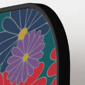 Splashy Fall Floral Pickleball Schläger (Linke Seite)