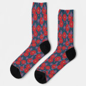 Splashy Fall Floral Socken (Linkes Detail)