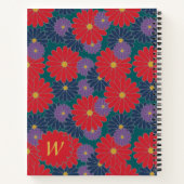 Splashy Fall Floral Spiral Notebook Notizblock (Rückseite)