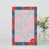 Splashy Fall Floral Stationery Briefpapier (Stehend Vorderseite)