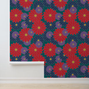 Splashy Fall Floral Tapete