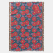 Splashy Fall Floral Throw Blanket Decke (Vorderseite Vertikal)