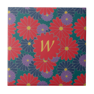 Splashy Fall Floral Tile Fliese