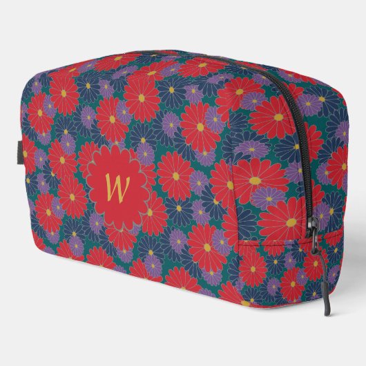 Splashy Fall Floral Waschbeutel (Rechte Ecke)