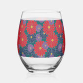 Splashy Fall Floral Weinglas Ohne Stiel (Links)
