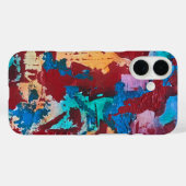 Splashy-Hand Painted Abstract Art Case-Mate iPhone Hülle (Rückseite (Horizontal))