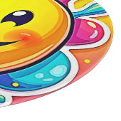 Splashy Happy Emoji Fun Schneidebrett (Ecke)