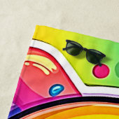 Splashy Happy Emoji Fun Strandtuch (Beispiel)