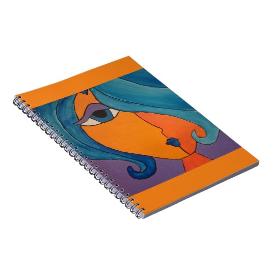 Splashy helles orange notizblock (Rechte Seite)