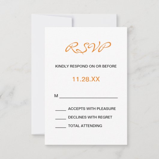 Splashy Monogram Wedding RSVP (Vorderseite)