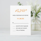Splashy Monogram Wedding RSVP (Stehend Vorderseite)