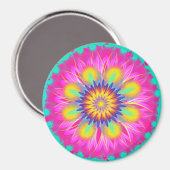 Splashy Pink Lady von Power Blume Magnet (Vorderseite/Rückseite)