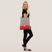 Splashy Red Paint Mit Monogramm Tasche (Am Model)