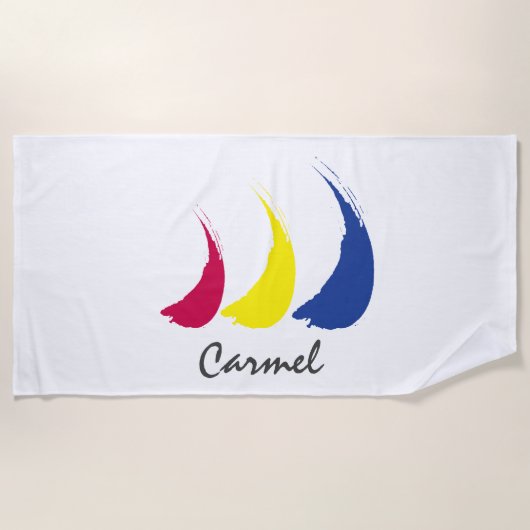 Splashy Sails_Paint-The-Wind_Carmel Strandtuch (Vorderseite)