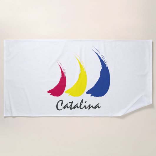 Splashy Sails_Paint-The-Wind_Catalina Strandtuch (Vorderseite)