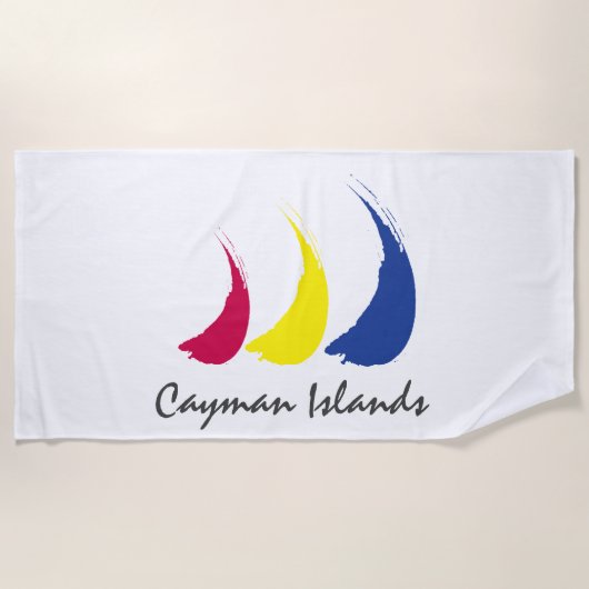 Splashy Sails_Paint-The-Wind_Cayman Inseln Strandtuch (Vorderseite)