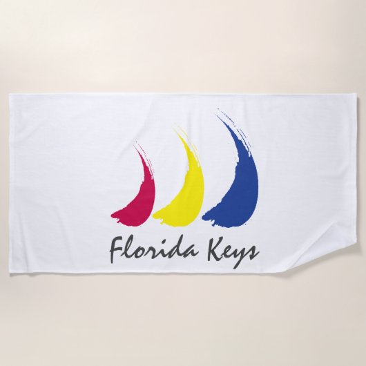 Splashy Sails_Paint-The-Wind_Florida Keys Strandtuch (Vorderseite)
