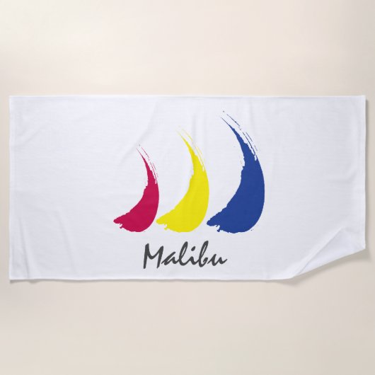 Splashy Sails_Paint-The-Wind_Malibu Strandtuch (Vorderseite)