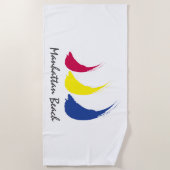 Splashy Sails_Paint-The-Wind_Manhattan Beach Strandtuch (Vorderseite)