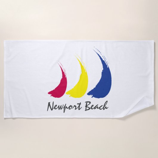 Splashy Sails_Paint-The-Wind_Newport Beach Strandtuch (Vorderseite)