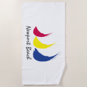 Splashy Sails_Paint-The-Wind_Newport Beach Strandtuch (Vorderseite)