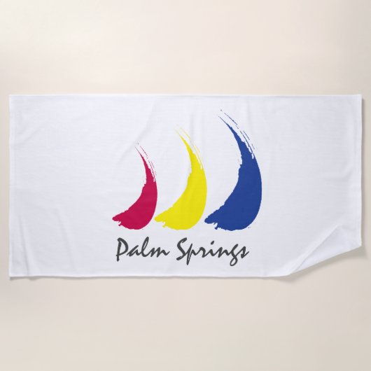 Splashy Sails_Paint-The-Wind_Palm Springs Strandtuch (Vorderseite)