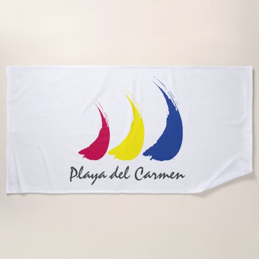 Splashy Sails_Paint-The-Wind_Playa del Carmen Strandtuch (Vorderseite)