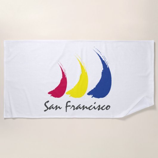 Splashy Sails_Paint-The-Wind_San Francisco Strandtuch (Vorderseite)