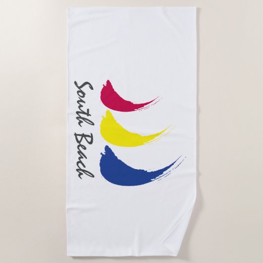 Splashy Sails_Paint-The-Wind_South Beach Strandtuch (Vorderseite)