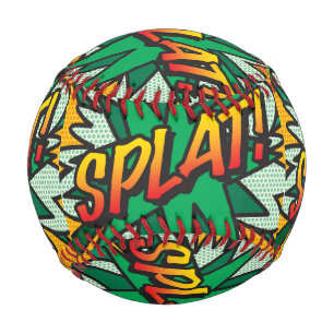 SPLAT Spaß Retro-Comic-Book-Pop-Art Baseball