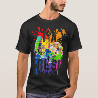 Splatoon Pride Bleibe Frische Regenbogenfarbe Plat T-Shirt
