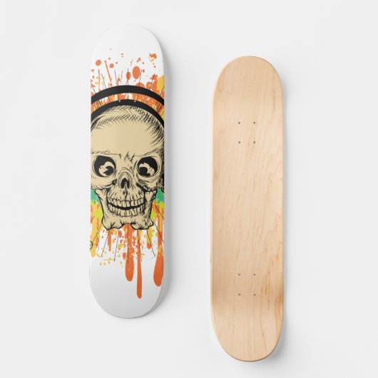Splatted Skull Skateboard (Vorderseite)
