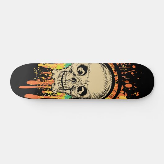 Splatted Skull Skateboard (Horizontal)