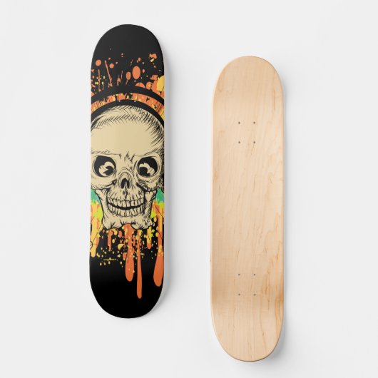 Splatted Skull Skateboard (Vorderseite)