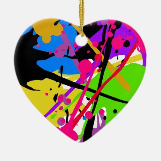 Splatter art Graffiti power Keramik Ornament (Vorne)