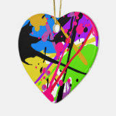 Splatter art Graffiti power Keramik Ornament (Links)
