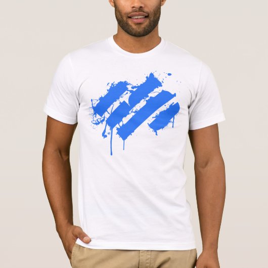 Splatter blue T-Shirt (Vorderseite)