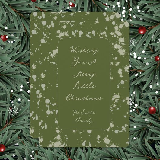 Splatter Christmas Card Feiertagskarte