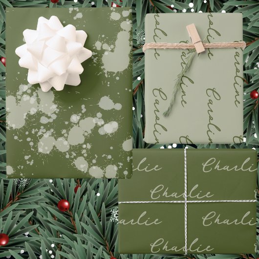 Splatter Christmas  Geschenkpapier Set