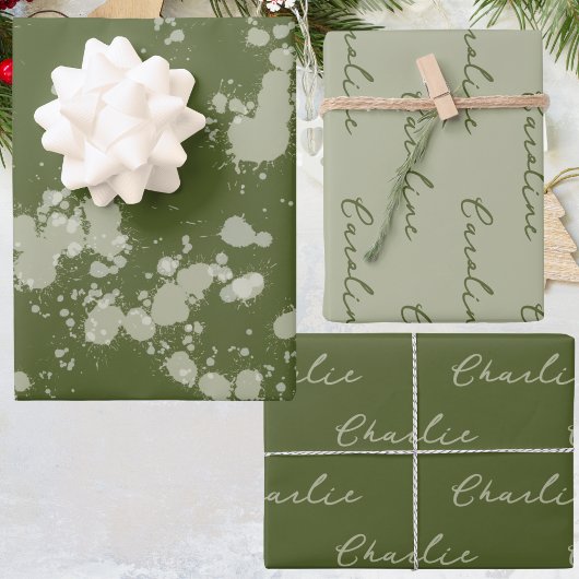 Splatter Christmas  Geschenkpapier Set