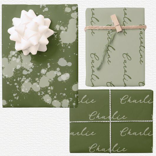 Splatter Christmas  Geschenkpapier Set
