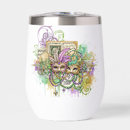 Splatter Mardi Gras collage