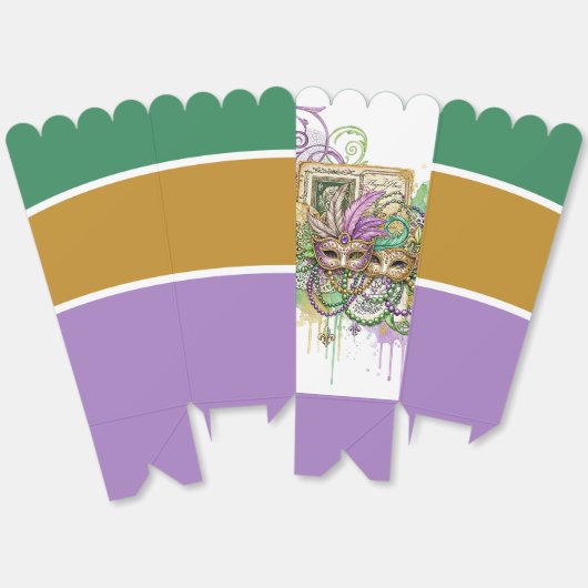 Splatter Mardi Gras collage Geschenkschachtel (Ungeklappt)