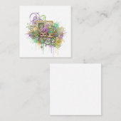 Splatter Mardi Gras collage Mitteilungskarte (Vorne/Hinten)