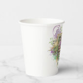 Splatter Mardi Gras collage Pappbecher (Rechts)